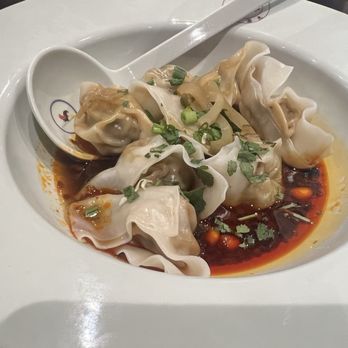 iNoodle - Vegetable and pork wontons in spicy sauce - Noodles Near Me - Newport News, Virginia
