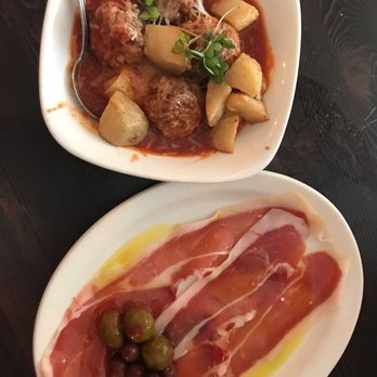 Bodega On Main - Albondigas ( meatballs) and jamon serrano - Spanish Near Me - Vancouver, British Columbia