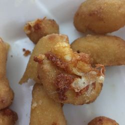 Fat Boy's Pizza - Close up of unknown stuff on my food