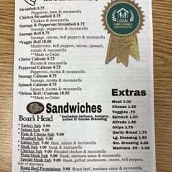 Isabella's Pizza - Page 3 of menu as of January 2024