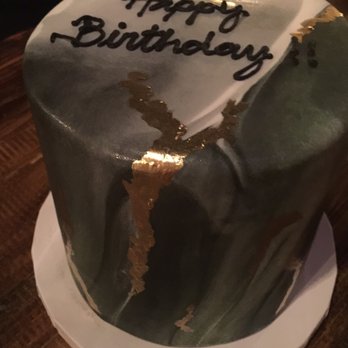 Layered Cakerie - 6" 6 layer black and white marble with gold accent - Bakeries Near Me - Montclair, California