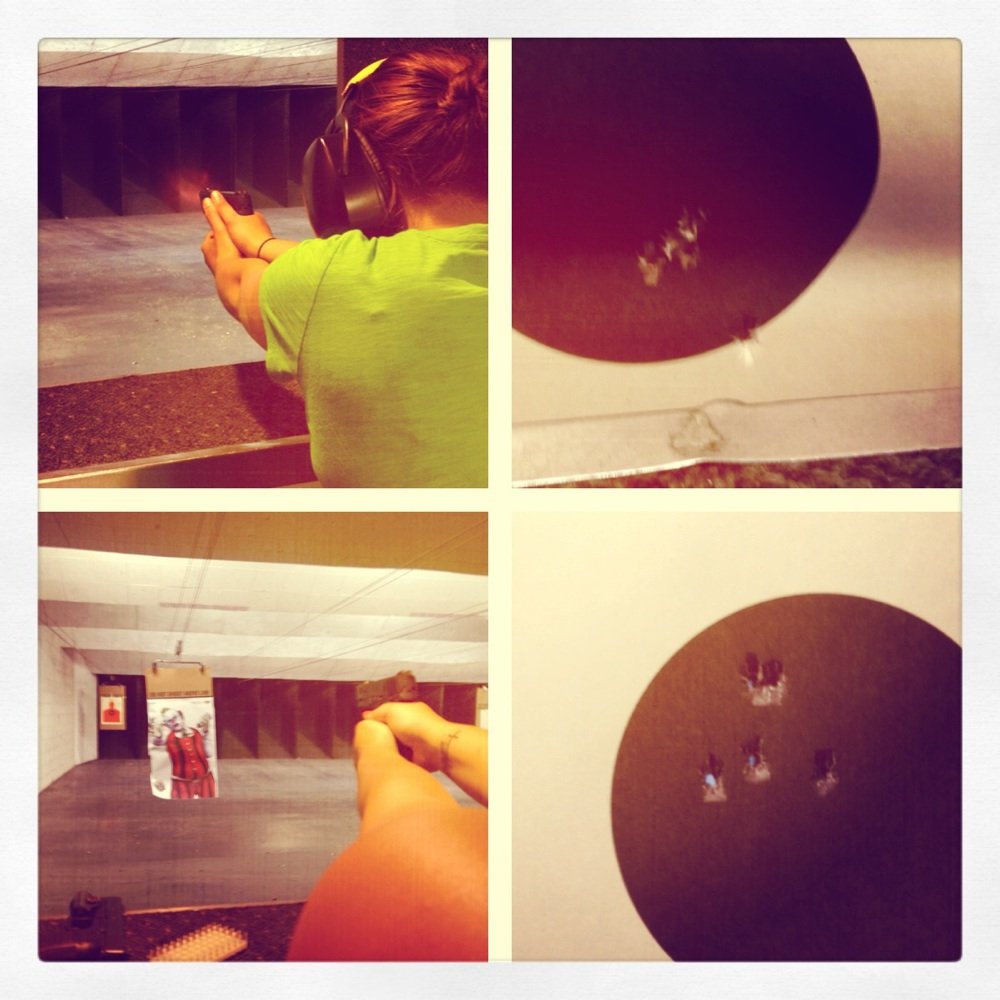 Sharp Shooting Indoor Range & Gun Shop - My sisters spread on top and mine on bottom from 20' - Gun/Rifle Ranges Near Me - Spokane, Washington Sharp Shooting Indoor Range & Gun Shop - My sisters spread on top and mine on bottom from 20' - Gun/Rifle Ranges Near Me - Spokane, Washington