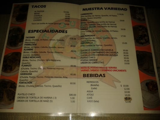 Menu photo 1 Tacomer Oaxaca, OAX Menu photo 1 Tacomer Oaxaca, OAX