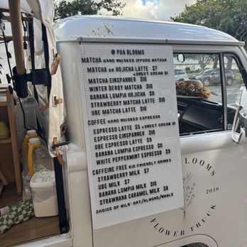 Pua Blooms - Menu - Coffee & Tea Near Me - Urban Honolulu, Hawaii