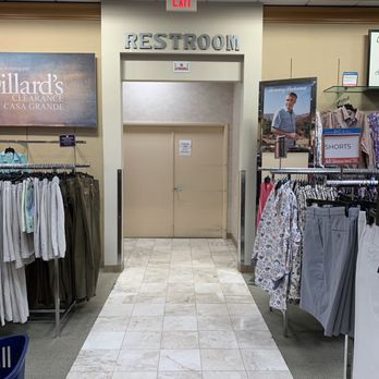 Dillard’s Clearance Center - Restrooms for men and women are behind the sign that says The Golf Shop and near the Big and Tall men's section. - Men's Clothing Near Me - Casa Grande, Arizona Dillard’s Clearance Center - Restrooms for men and women are behind the sign that says The Golf Shop and near the Big and Tall men's section. - Men's Clothing Near Me - Casa Grande, Arizona