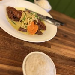 C12. Duck Panang Curry SO2. Sticky Rice