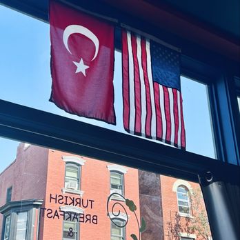 Nilufer’s Home Kitchen - 10/5/25 - American & Turkish flags in the window - Turkish Near Me - Beacon, New York Nilufer’s Home Kitchen - 10/5/25 - American & Turkish flags in the window - Turkish Near Me - Beacon, New York