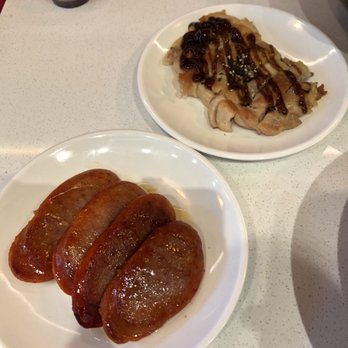 Deer Garden Signatures - Pan fried honey glazed sausages (bottom) and pan fried boneless chicken in teriyaki sauce (top) - Chinese Near Me - Toronto, Ontario Deer Garden Signatures - Pan fried honey glazed sausages (bottom) and pan fried boneless chicken in teriyaki sauce (top) - Chinese Near Me - Toronto, Ontario