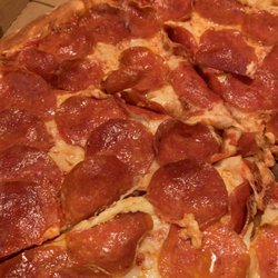 Papa Johns Pizza - Double pepperoni on medium well Large Original Crust