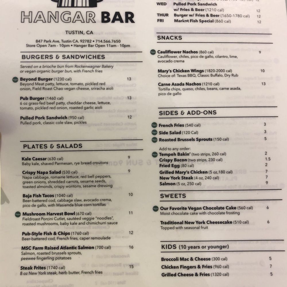 The Hangar Bar - New American Near Me - Tustin, California The Hangar Bar - New American Near Me - Tustin, California