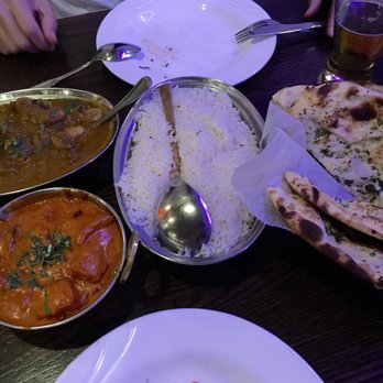 Punjab Cafe - (9am left to right) - Lamb Mushroom, garlic naan and Fish Masala - Indian Near Me - Quincy, Massachusetts Punjab Cafe - (9am left to right) - Lamb Mushroom, garlic naan and Fish Masala - Indian Near Me - Quincy, Massachusetts