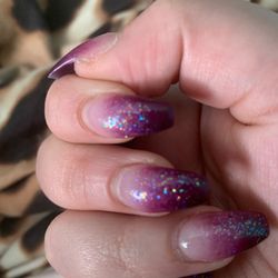 Aloha Nail Spa - On side of my thumb is leftover product
