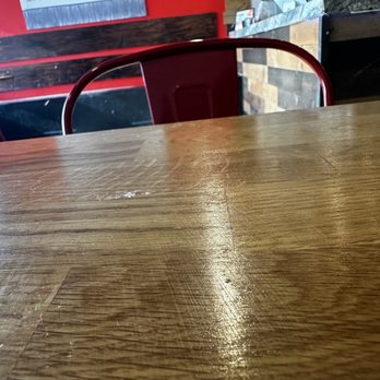 The Char Market - Caked on food on the table and I was the first person to sit here this morning. - Sandwiches Near Me - Carmichael, California