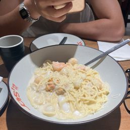 Seafood carbonara