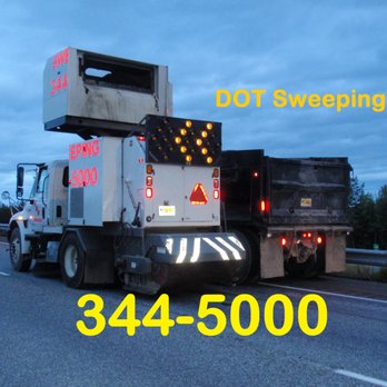 Alaska Snow Removal - Sweeping the DOT bridge deck - Snow Removal Near Me - Anchorage, Alaska