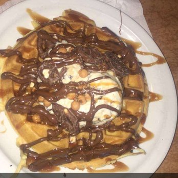 Brownstone Pancake Factory - Nutella Chocolate Pretzel Waffle - Breakfast & Brunch Near Me - Edgewater, New Jersey