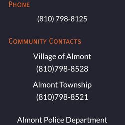 Almont Township of - Township of Almont Information & Phone#. 9/21/2024