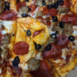 Domino's Pizza - Bubbled pizza with lack of sauce