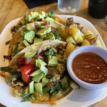 The Wild Plum Cafe - Sunrise Tacos with bacon - Bakeries Near Me - Monterey, California The Wild Plum Cafe - Sunrise Tacos with bacon - Bakeries Near Me - Monterey, California