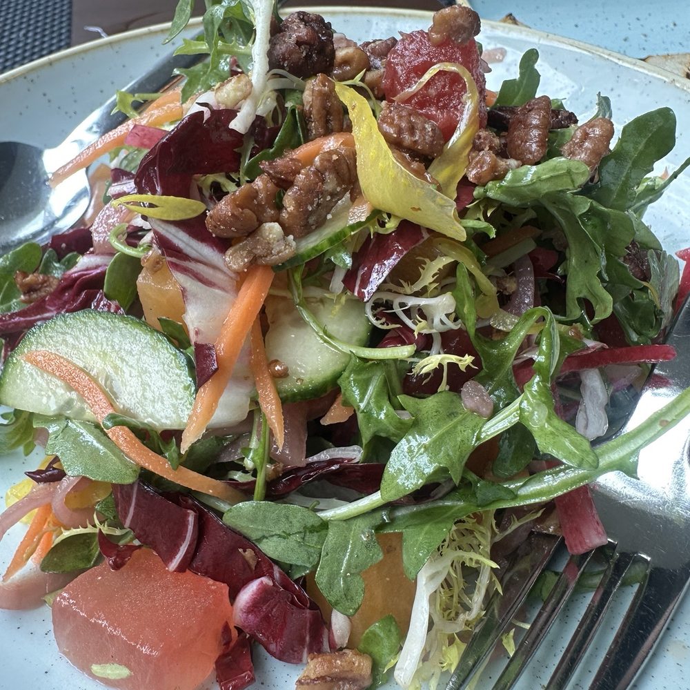 Equinox on 19th - Arugula and radicchio salad with watermelon and mustard vinaigrette - New American Near Me - Washington, DC, District of Columbia Equinox on 19th - Arugula and radicchio salad with watermelon and mustard vinaigrette - New American Near Me - Washington, DC, District of Columbia