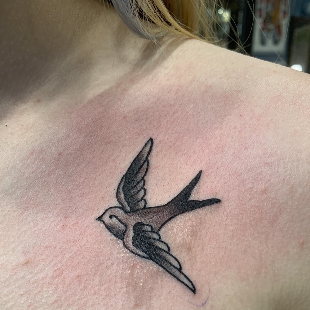 Flash bird tattoo