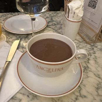 Angelina - The famed Angelina hot chocolate. You add whatever amount of whipped cream you prefer. - Breakfast & Brunch Near Me - Paris, 75 Angelina - The famed Angelina hot chocolate. You add whatever amount of whipped cream you prefer. - Breakfast & Brunch Near Me - Paris, 75