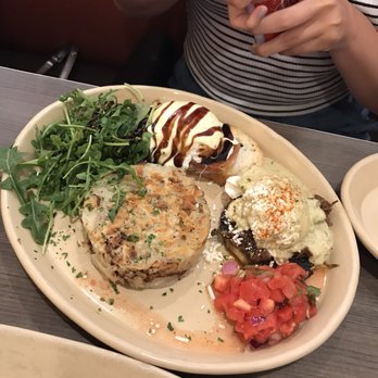 Snooze, an A.M. Eatery - Two types of eggs Benedict - Breakfast & Brunch Near Me - Boulder, Colorado