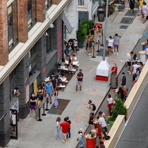 Photo of Chelsea Market - New York, NY, United States. Outdoor dining