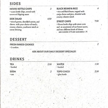 Rosewood Local Eatery - Menu scan - Desserts Near Me - Paris, Texas