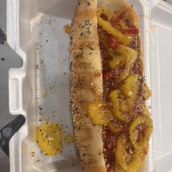 Sweet pepper Chili dog