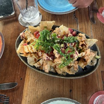 Tiki Tiki - Ahi tuna poke nachos - Burgers Near Me - Hollywood, Florida Tiki Tiki - Ahi tuna poke nachos - Burgers Near Me - Hollywood, Florida