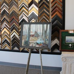 Creative Custom Framing - A sister's artwork framed beautifully.
