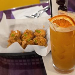 Purple Cactus Taqueria - Bang Bang Shrimp and a Hurricane.