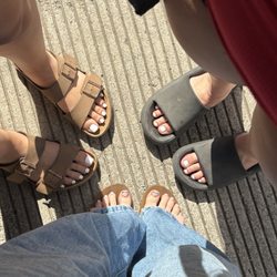 CT Nails - Blue frenchies, white acrylic, and the pedicure!