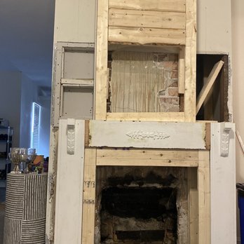 Home & Land Repairs - Complete reframe of wood mantel to accommodate for upgrade from wood to electrical fireplace. - Handyman Near Me