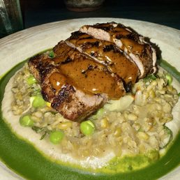 Steak and risotto arrived cold to the table, sadly Steak and risotto arrived cold to the table, sadly