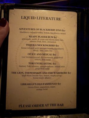 Menu photo 2 Library Bar Los Angeles, CA