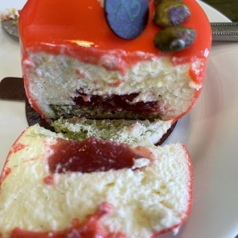 Bouchėe Confections - I think a strawberry pistachio dessert of some kind. 4 stars - Chocolatiers & Shops Near Me - Reno, Nevada