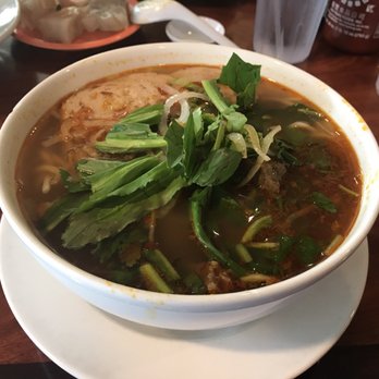 Pho Saigon - Bun bo hue.  Overly sweet broth. - Vietnamese Near Me - Honolulu, Hawaii