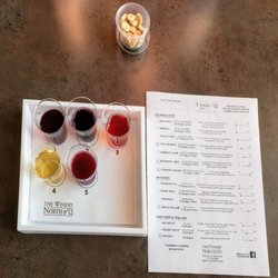 The Winery North of 12 - Flight featuring Vino Rubino, Runabout Red, Currant Locale, White Willow and Sangria at The Winery North of 12