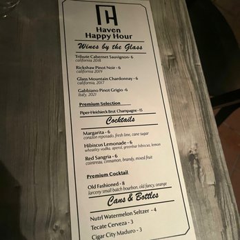 Haven - Happy Hour menu - Venues & Event Spaces Near Me - Tampa, Florida Haven - Happy Hour menu - Venues & Event Spaces Near Me - Tampa, Florida