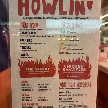 Howlin' Ray's - Menu - Southern Near Me - Los Angeles, California