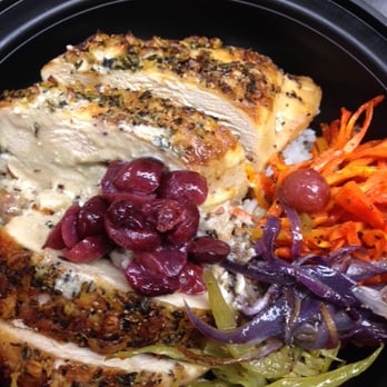 Chef Mario's - Gorgonzola Stuffed Chicken with Roasted Grapes from our Personal Chef Meal Delivery Services - Personal Chefs Near Me - Raleigh, North Carolina