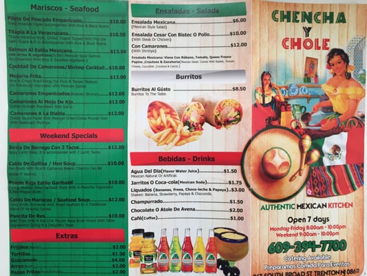 Menu photo 1 Chencha Y Chole Trenton, NJ Menu photo 1 Chencha Y Chole Trenton, NJ
