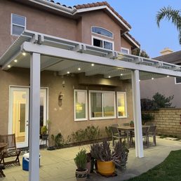 Backyard patio cover with lights Backyard patio cover with lights