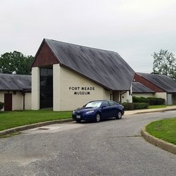 Fort George G Meade Museum - Mural takes up entire ceiling, both sides of that roof above the car