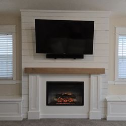Crane Customs - Custom fireplace feature wall