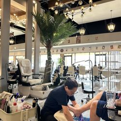 Popular Nail Bar - Manicure stations at the front by the window