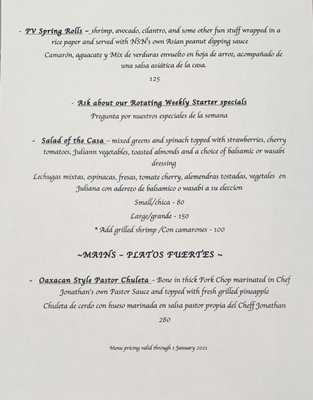 Menu photo 5 No Sé Nada Puerto Vallarta, JAL Menu photo 5 No Sé Nada Puerto Vallarta, JAL