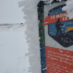Lake Sakakawea State Park - Frost grows fat on a standing pole